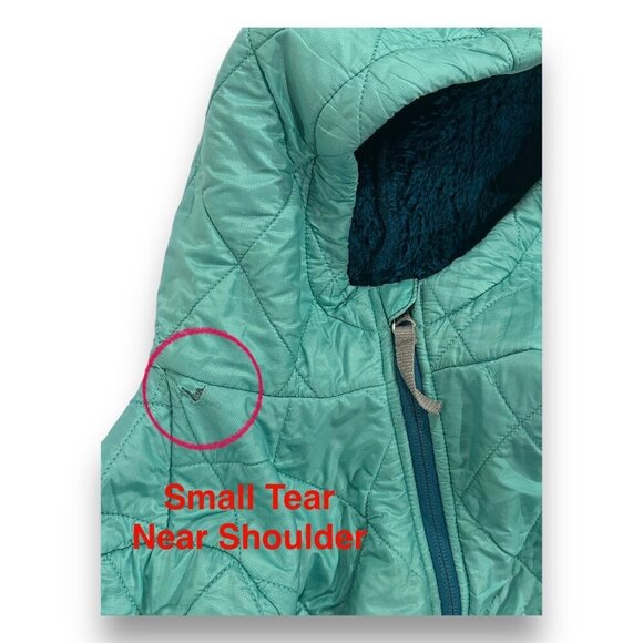 Spyder Girls Park Hoodie Jacket Quilted & Fleece Aqua & Teal, Size M Girls Youth - Picture 3 of 13